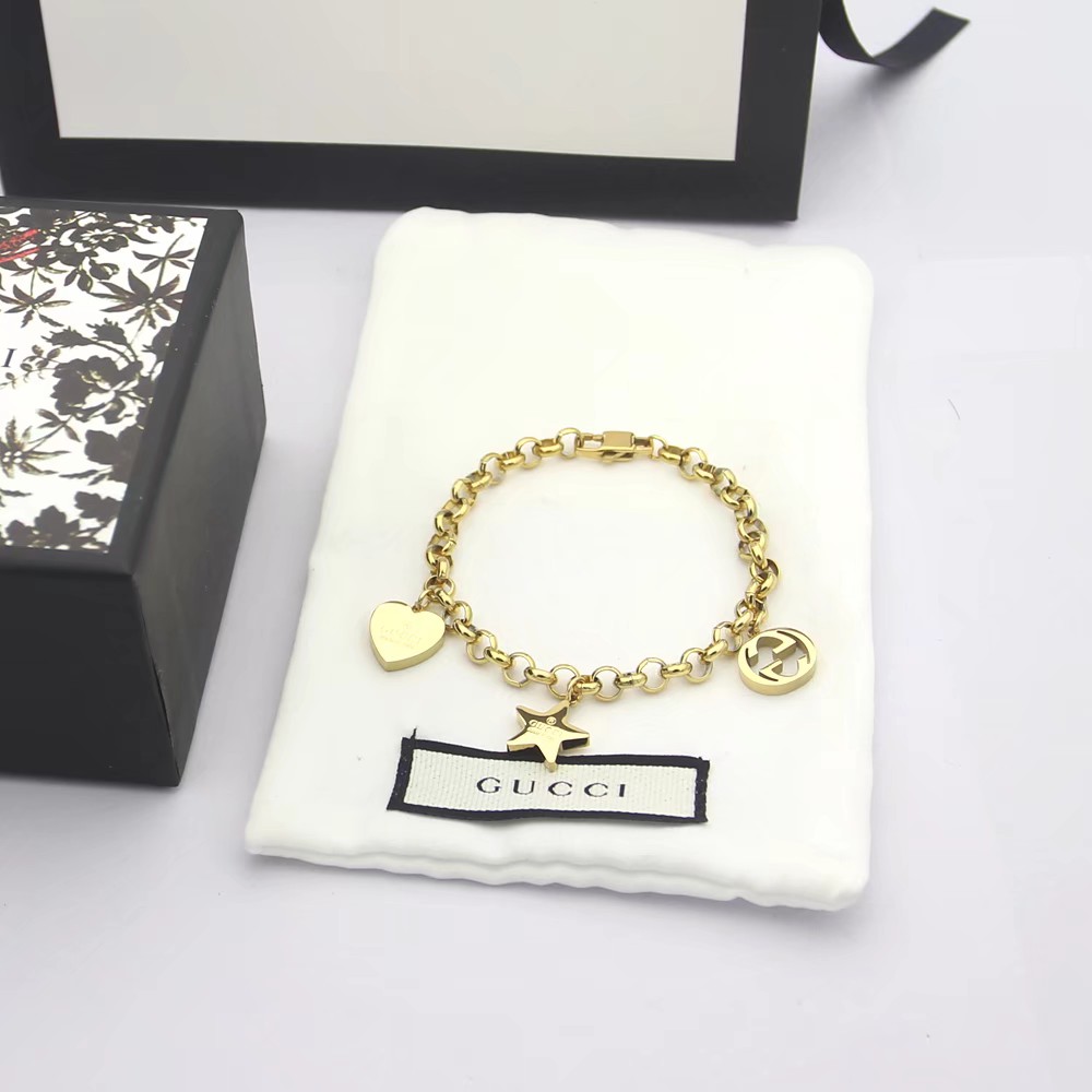 Gucci Sliver Bracelet With Gucci Charms - EUR FASHION