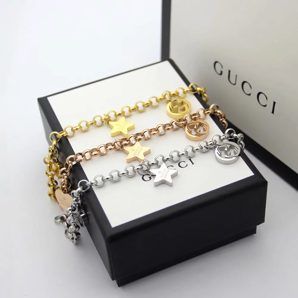 Gucci Sliver Bracelet With Gucci Charms - EUR FASHION