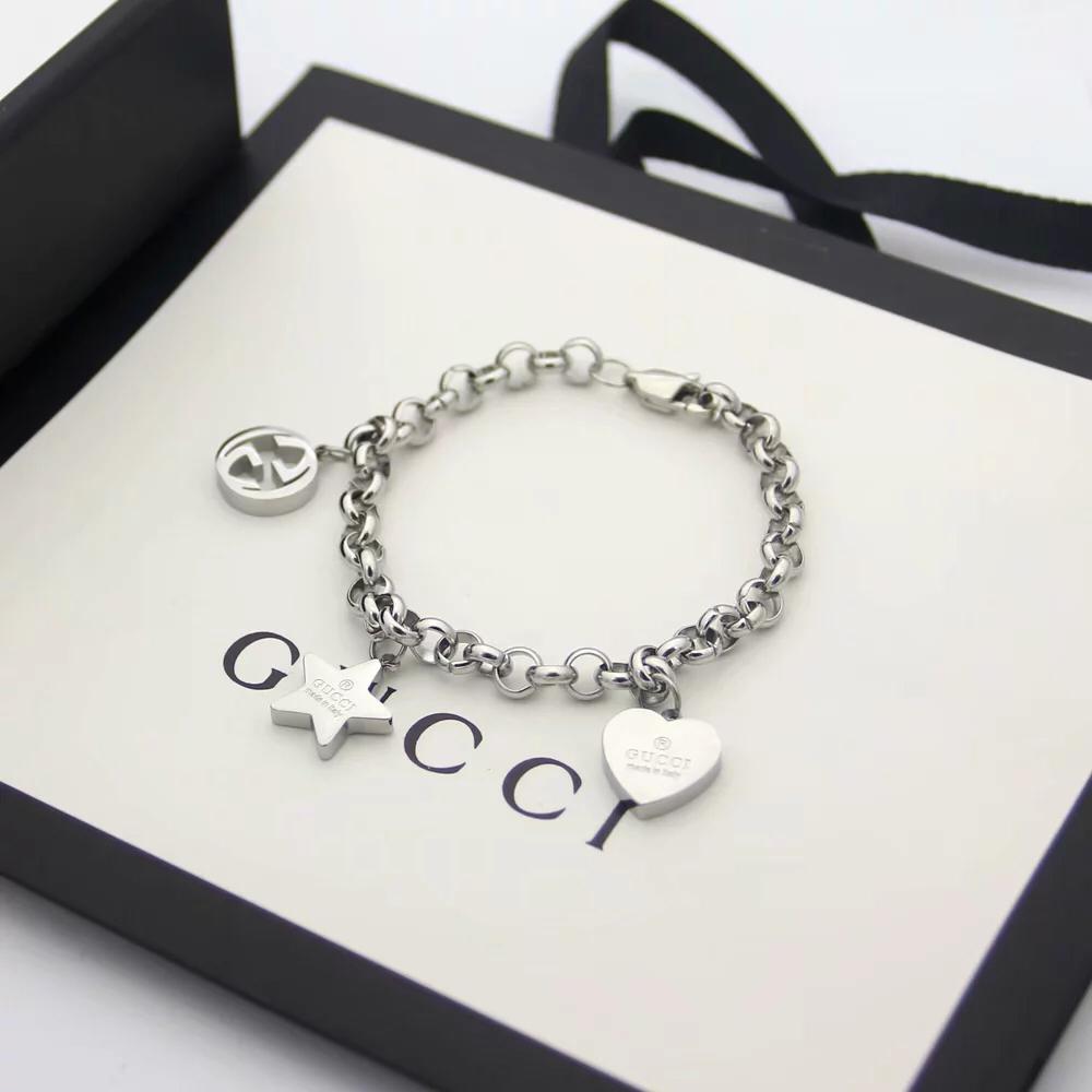 Gucci Sliver Bracelet With Gucci Charms - EUR FASHION