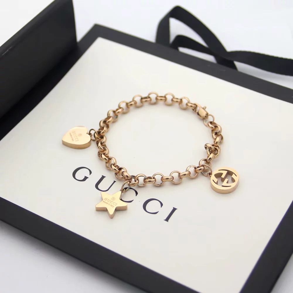 Gucci Sliver Bracelet With Gucci Charms - EUR FASHION