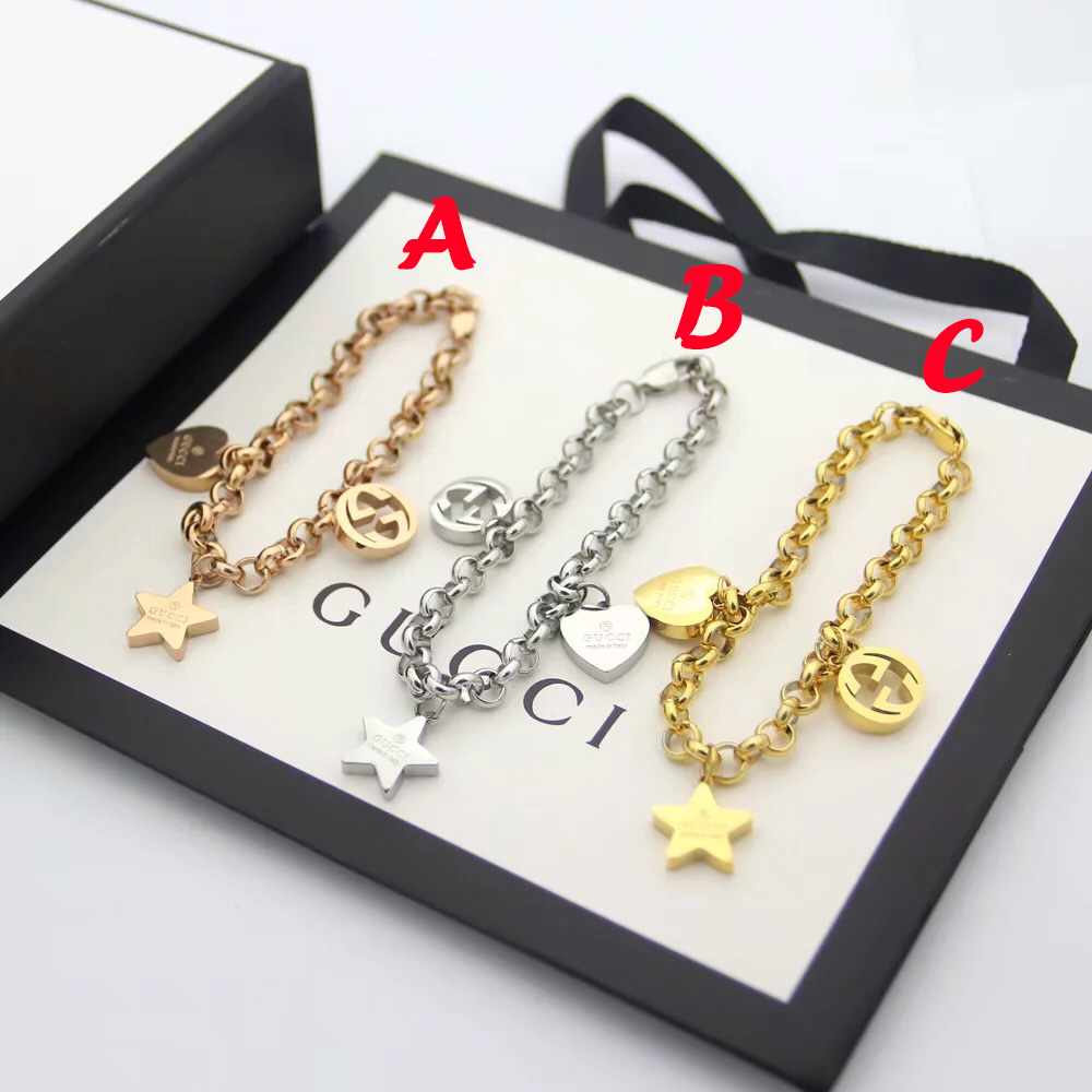 Gucci Sliver Bracelet With Gucci Charms - EUR FASHION