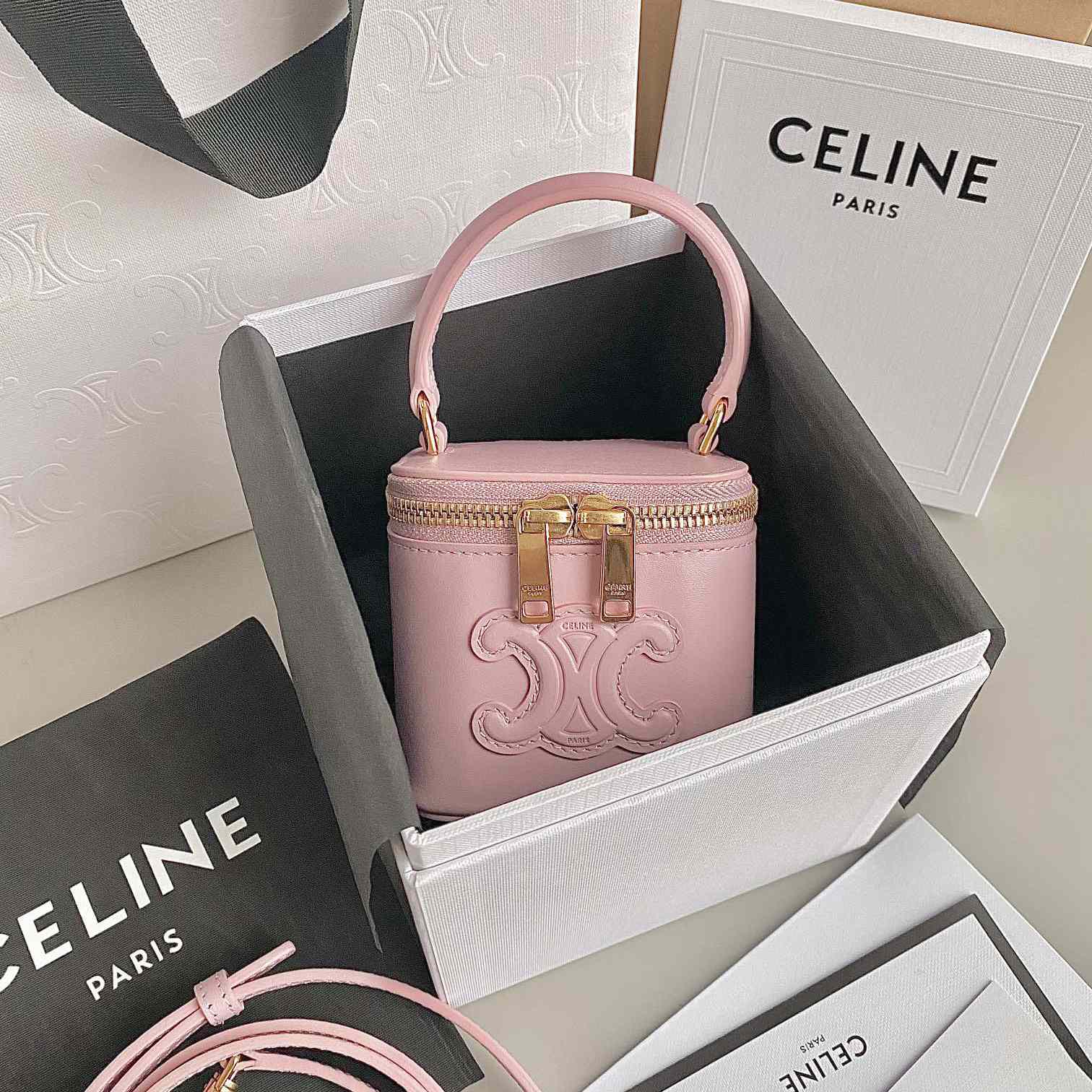 Celine Mini Vanity Case In Smooth Calfskin - EUR FASHION