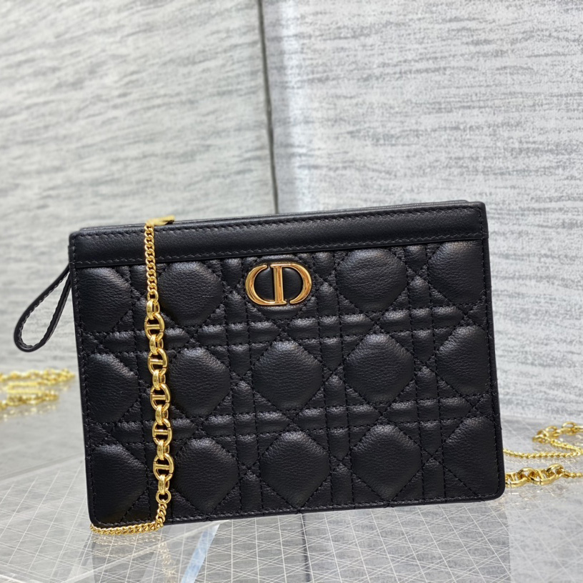 Dior Caro Zipped Pouch With Chain  - EUR FASHION