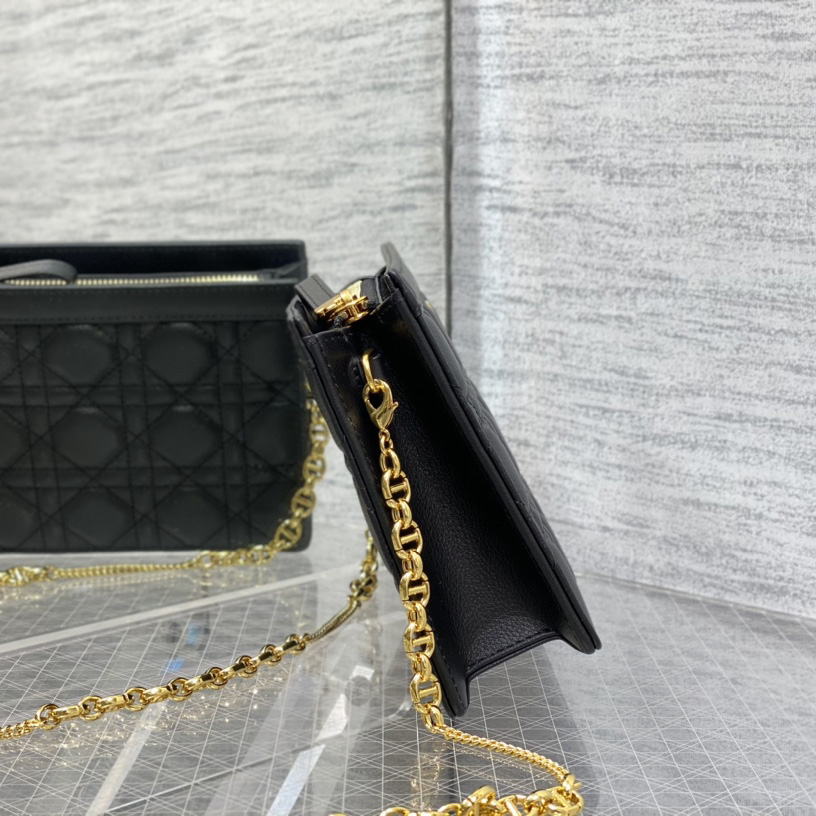 Dior Caro Zipped Pouch With Chain  - EUR FASHION