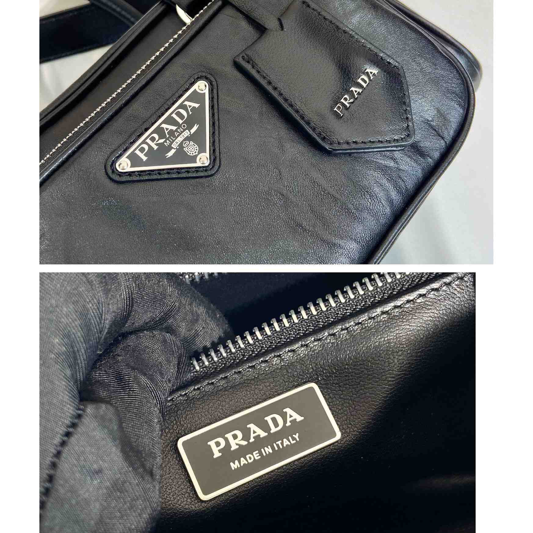 Prada Antique Nappa Leather Multi-pocket Top-handle Bag - EUR FASHION