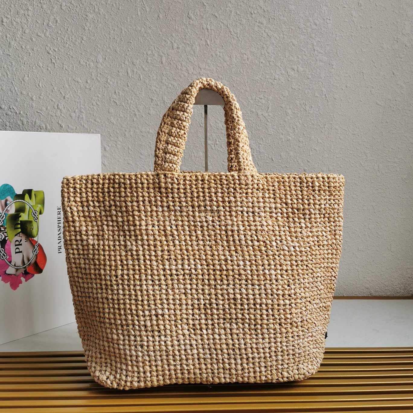 Prada Small Raffia Tote Bag - EUR FASHION