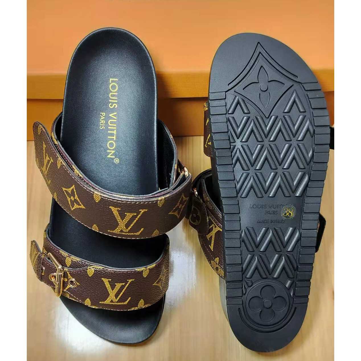 Louis Vuitton Bom Dia Flat Comfort Mule   1AAW8L - EUR FASHION