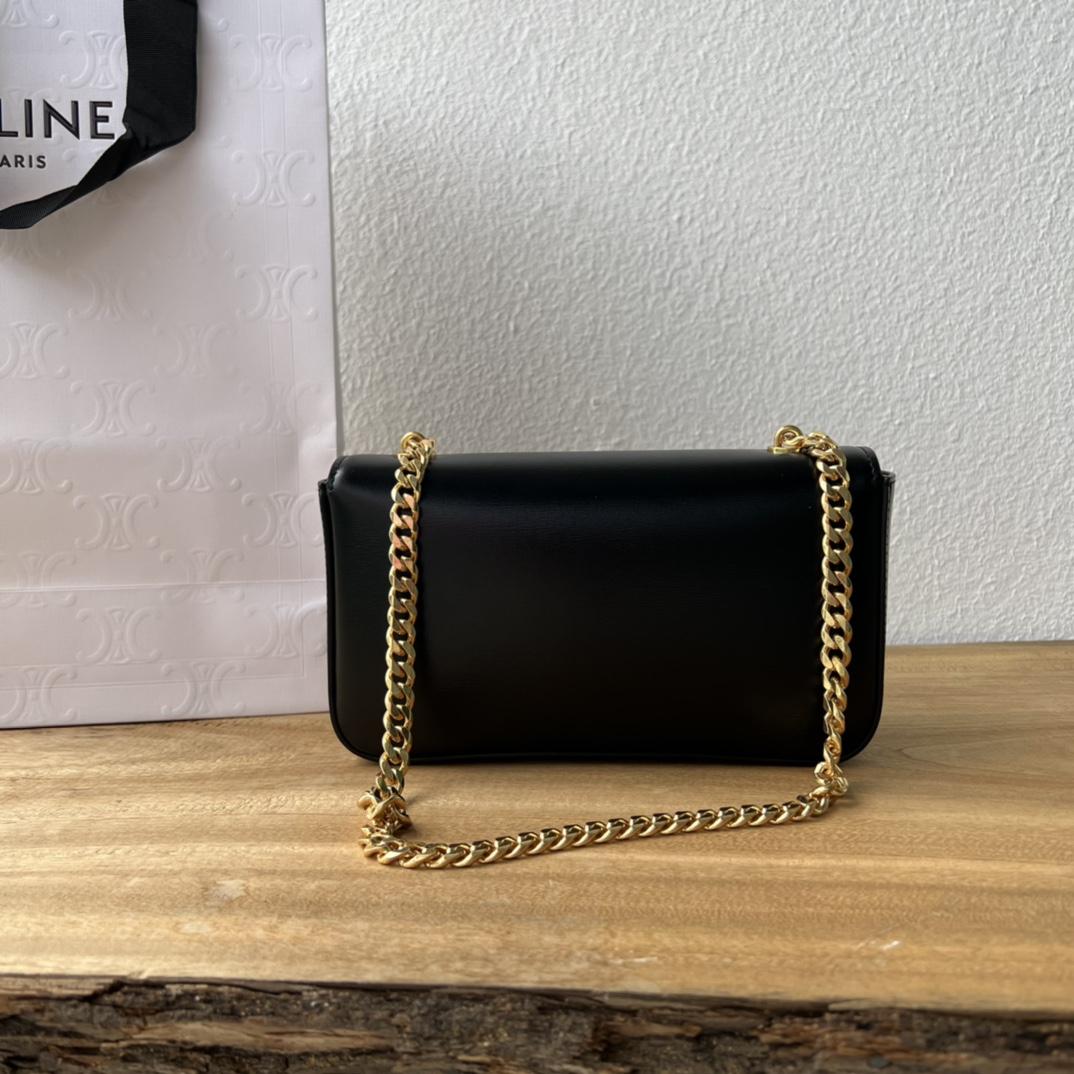 Celine Chain Shoulder Bag Cuir Triomphe In Shiny Calfskin - EUR FASHION