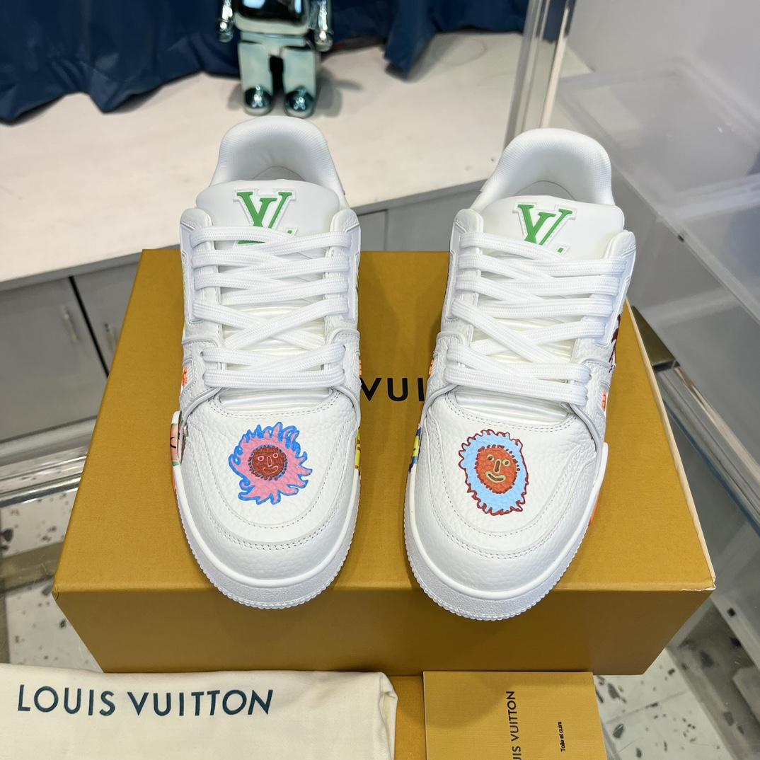 Louis Vuitton LV x YK LV Trainer Sneaker  (upon uk size)      1ABD3I - EUR FASHION