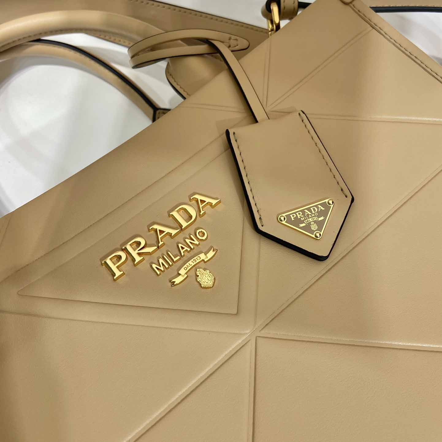 Prada Small Leather Prada Symbole Bag With Topstitching - EUR FASHION