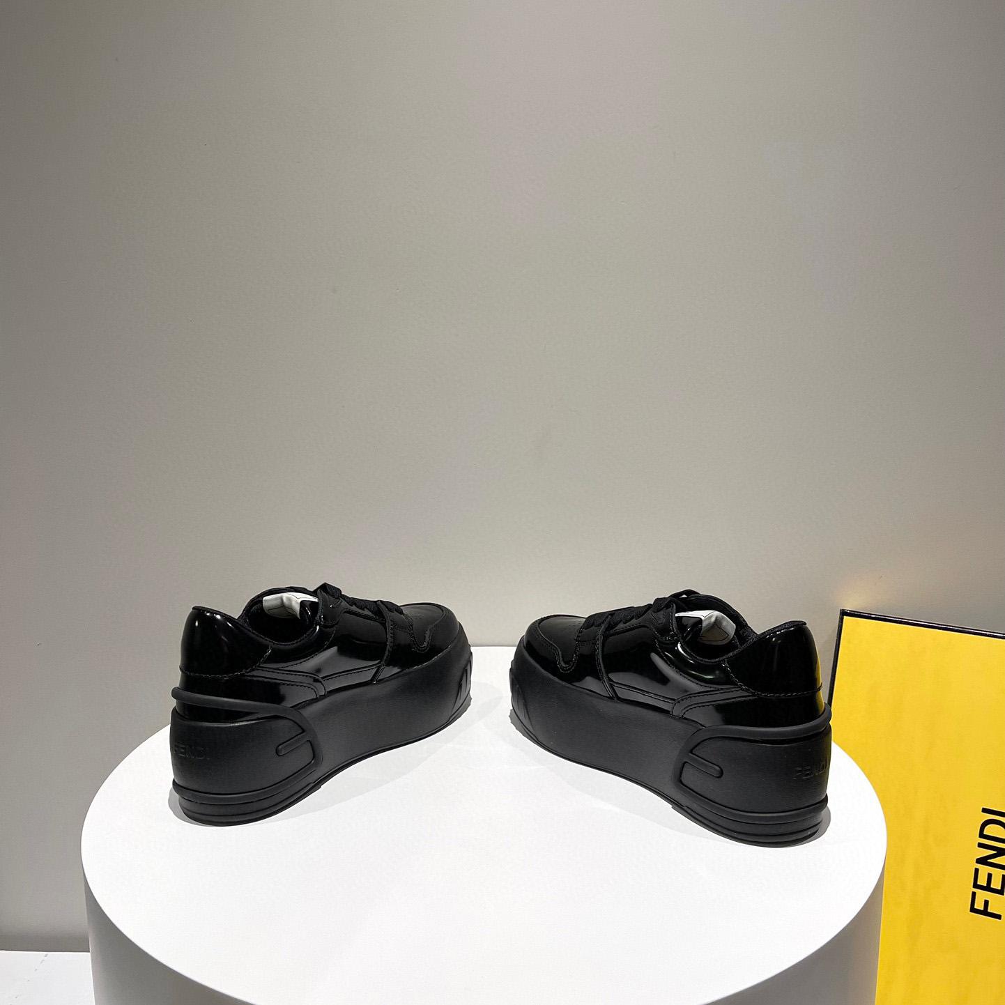 Fendi Fashion Show Black Leather Low-Tops Sneaker  - EUR FASHION