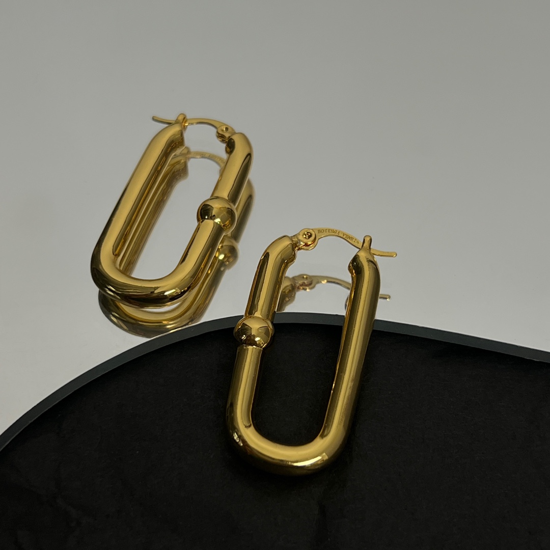 Bottega Veneta Chains Hoop Earrings - EUR FASHION