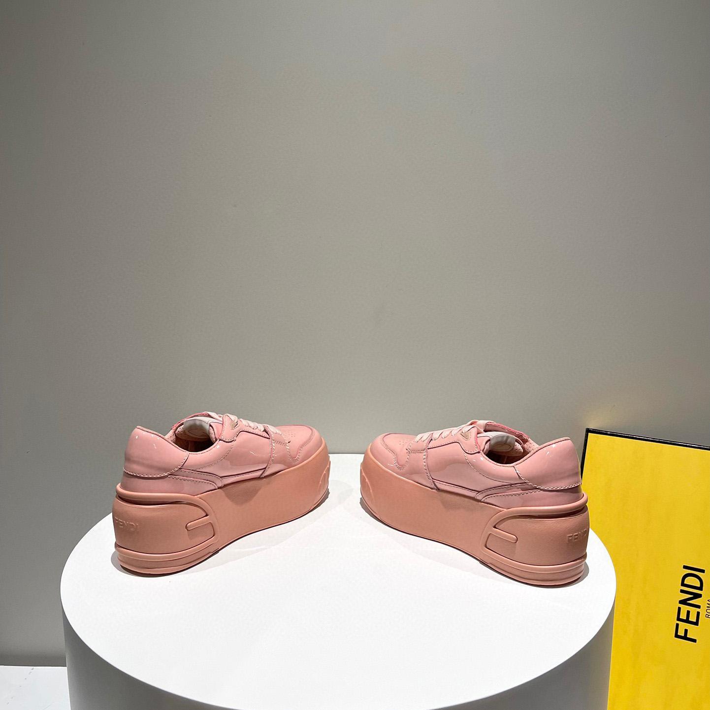 Fendi Fashion Show Pink Leather Low-Tops Sneaker  - EUR FASHION