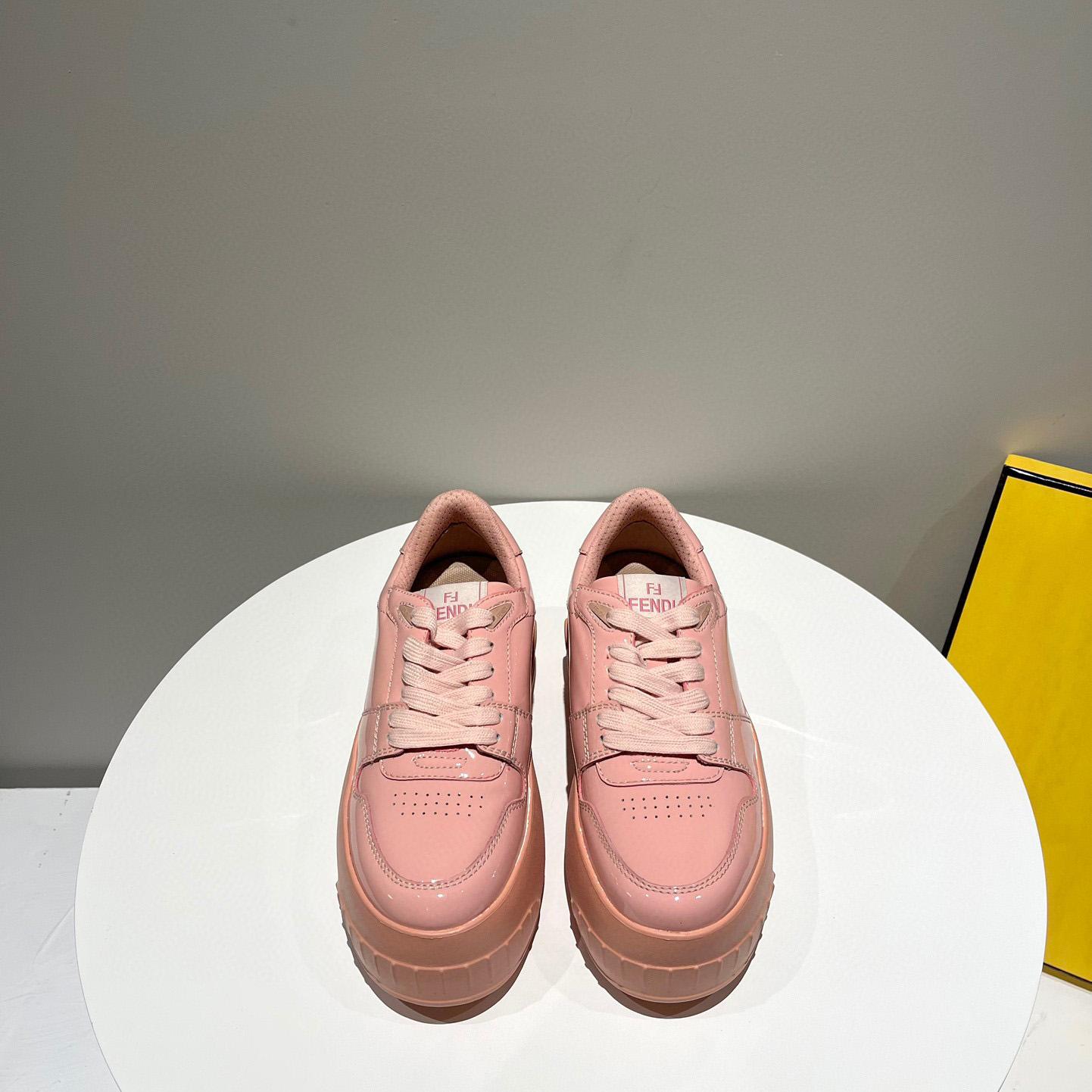 Fendi Fashion Show Pink Leather Low-Tops Sneaker  - EUR FASHION