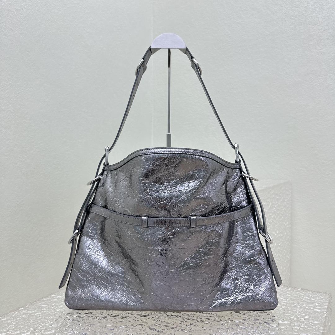 Givenchy Medium Voyou Bag In Laminated Leather(32-37-6.5cm) - EUR FASHION