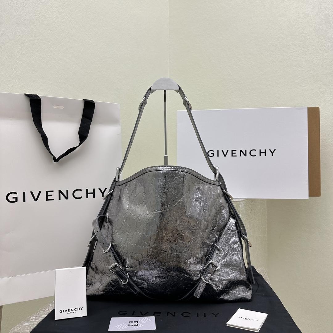 Givenchy Medium Voyou Bag In Laminated Leather(32-37-6.5cm) - EUR FASHION