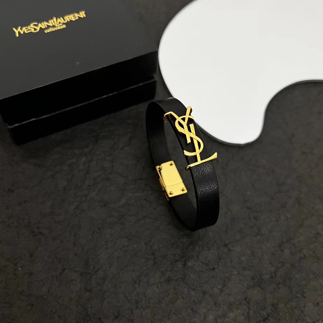 Saint Laurent Leather Bracelet - EUR FASHION