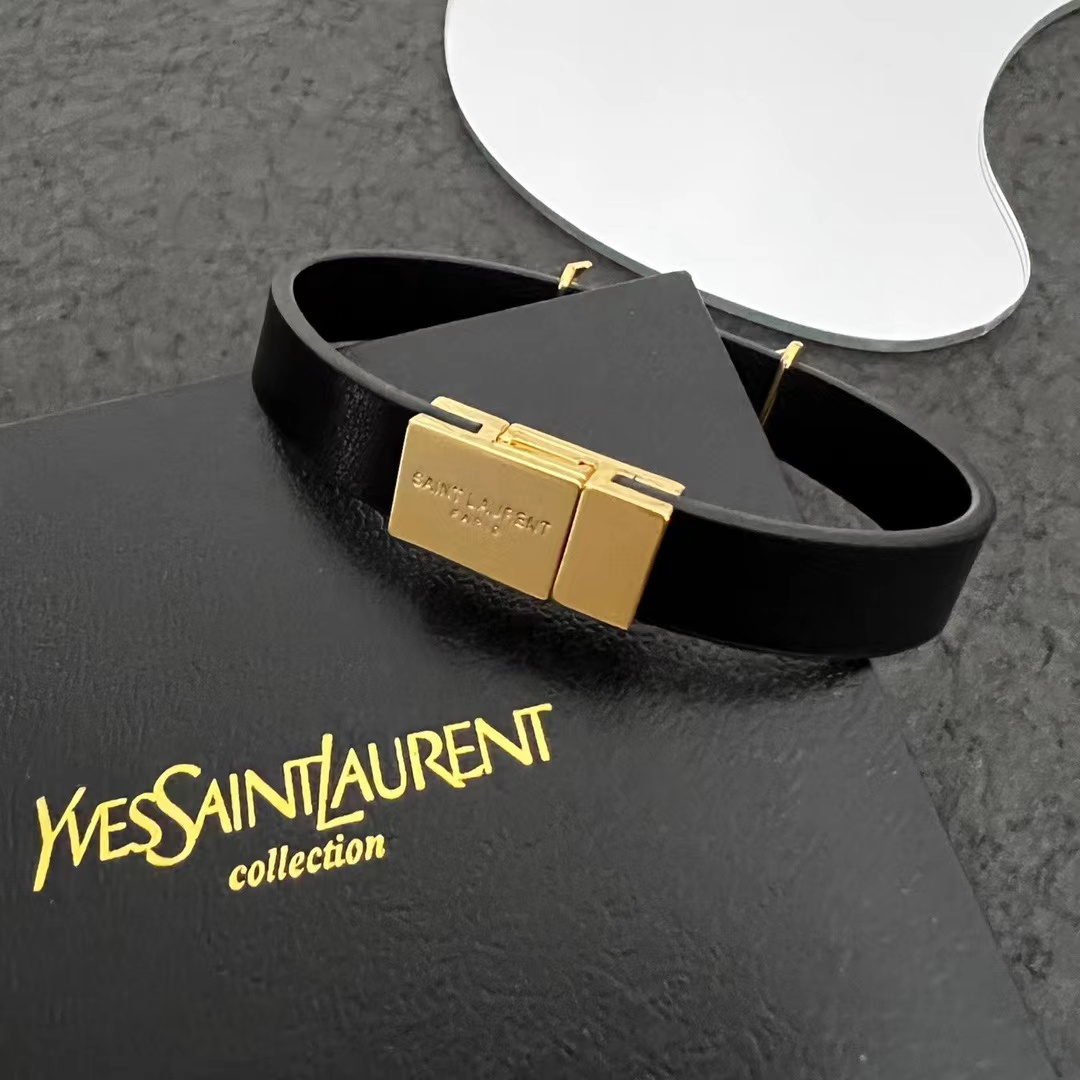 Saint Laurent Leather Bracelet - EUR FASHION