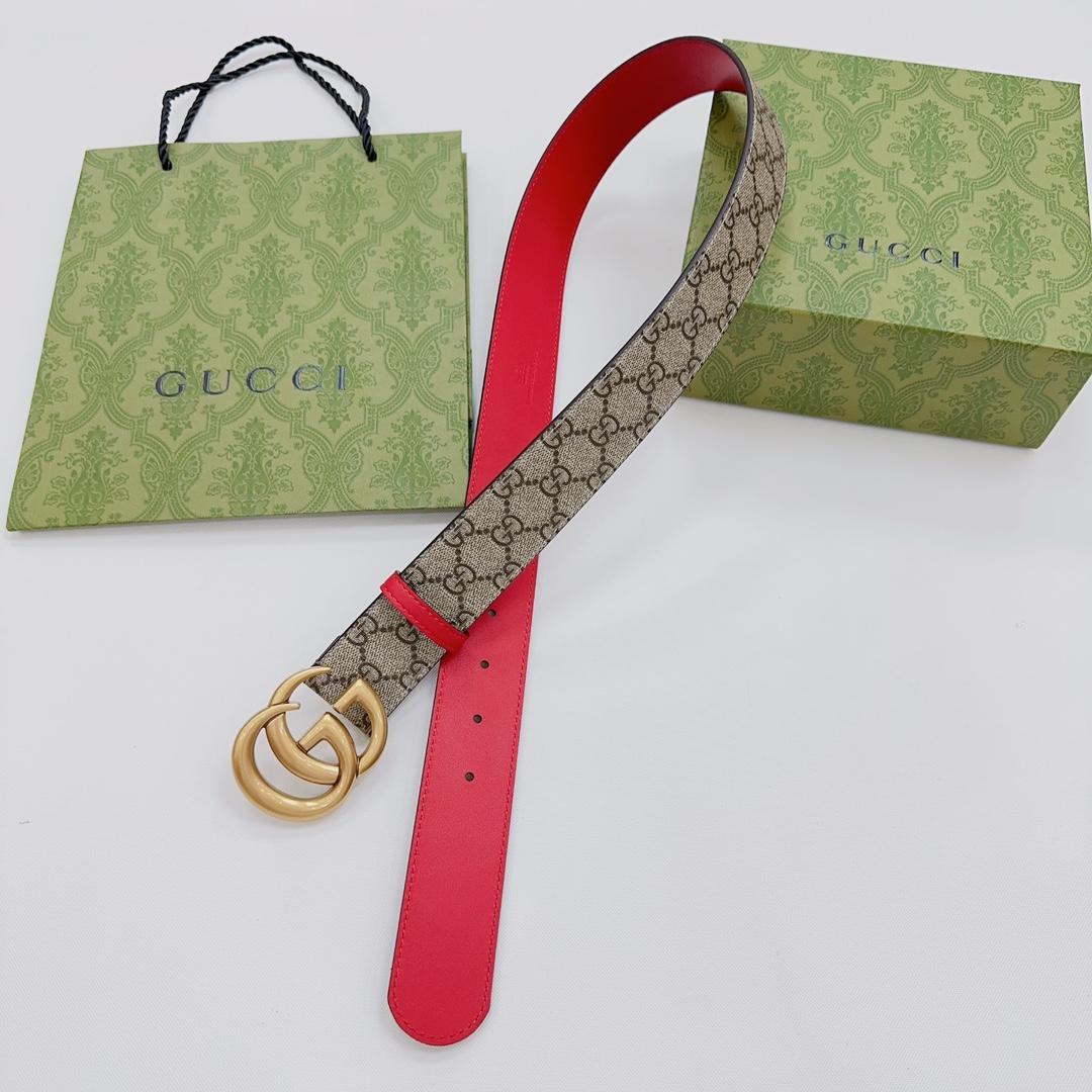 Gucci GG Marmont Reversible Belt - EUR FASHION