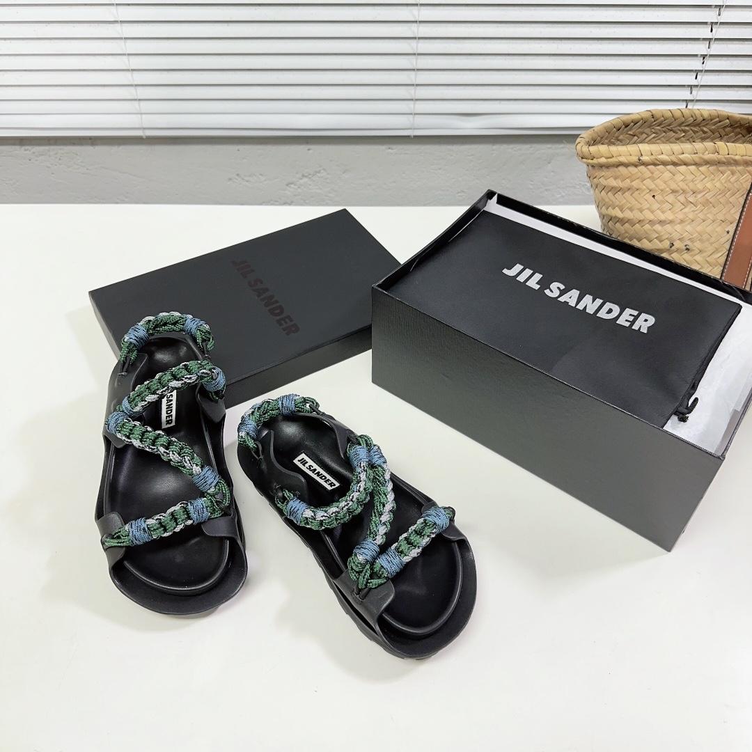 JIl Sander Leather Sandals - EUR FASHION