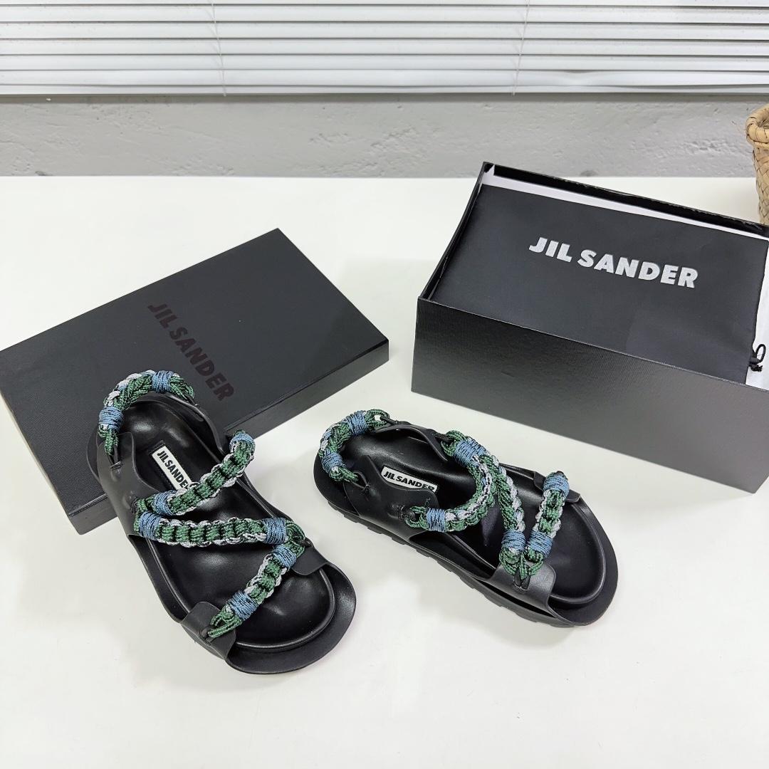 JIl Sander Leather Sandals - EUR FASHION