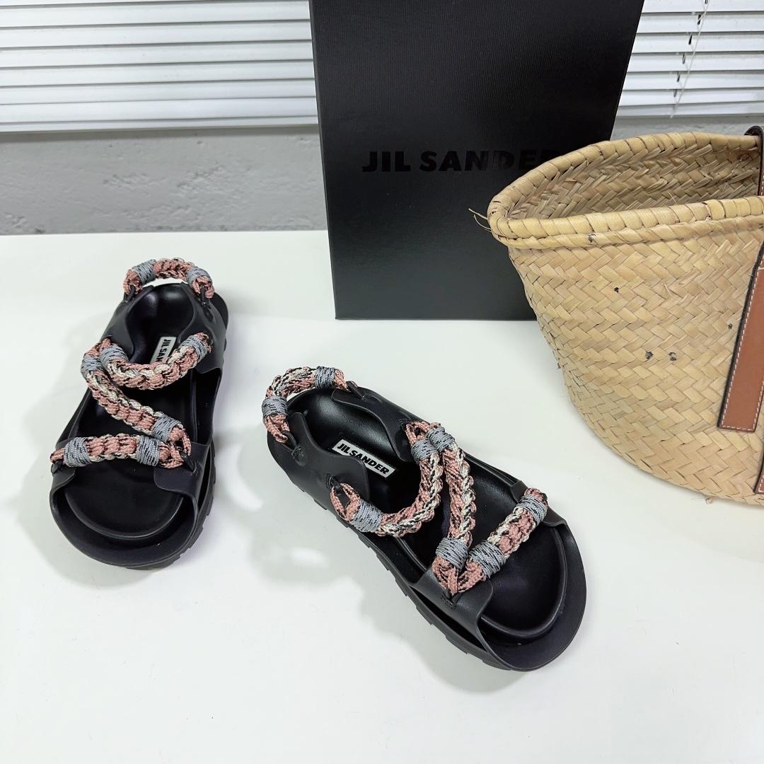 JIl Sander Leather Sandals - EUR FASHION