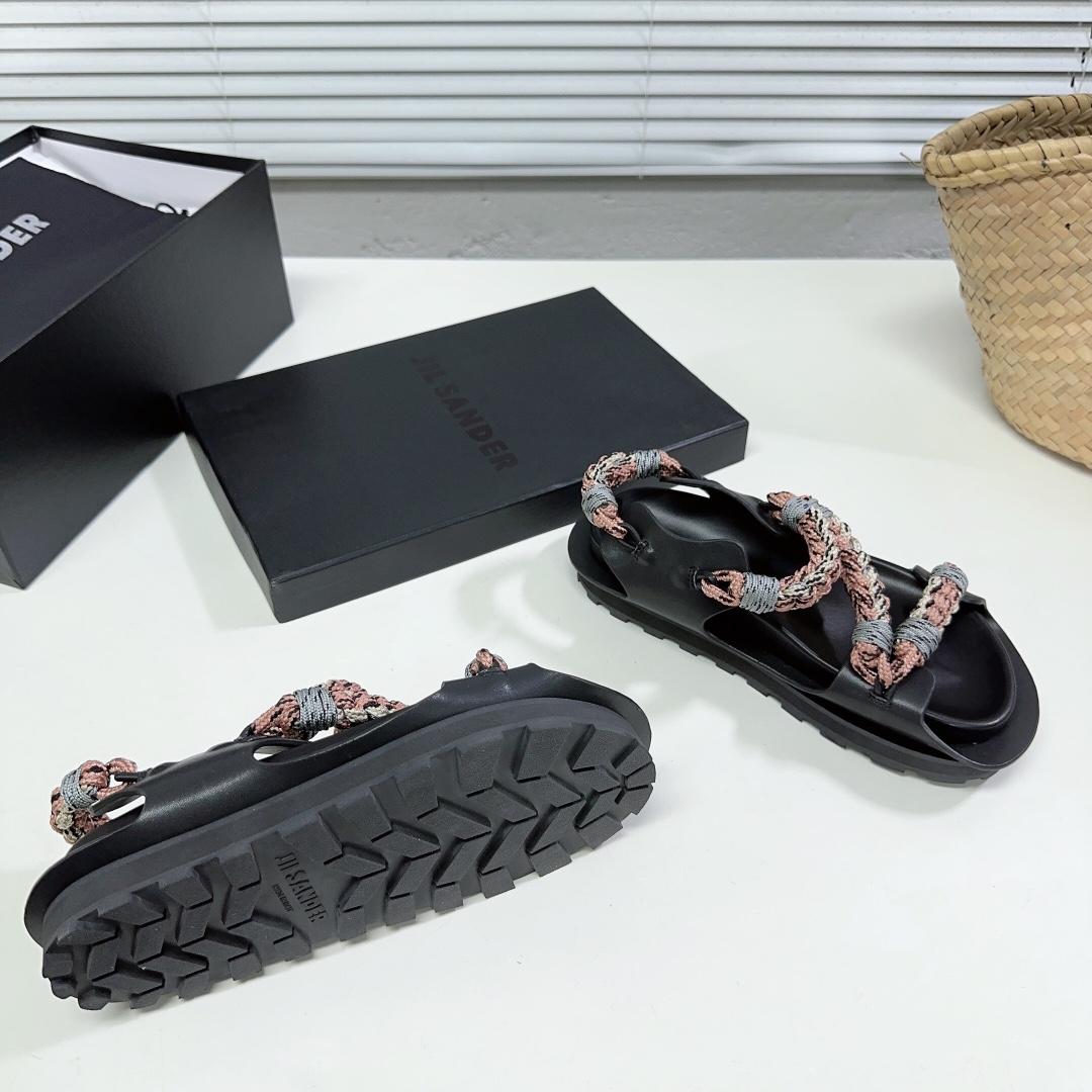 JIl Sander Leather Sandals - EUR FASHION