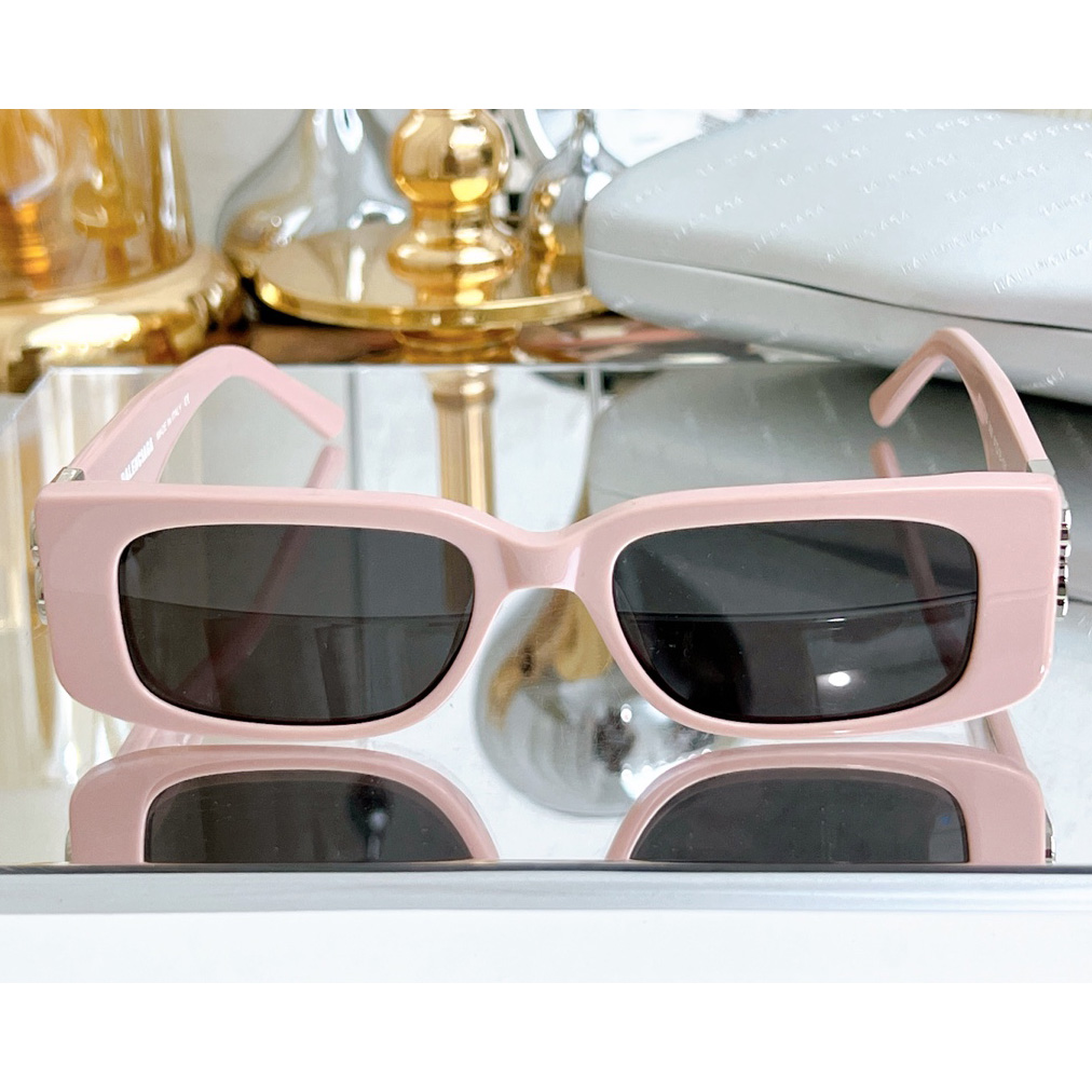 Balenciaga Dynasty Rectangle Sunglasses In Pink    bb0096 - EUR FASHION