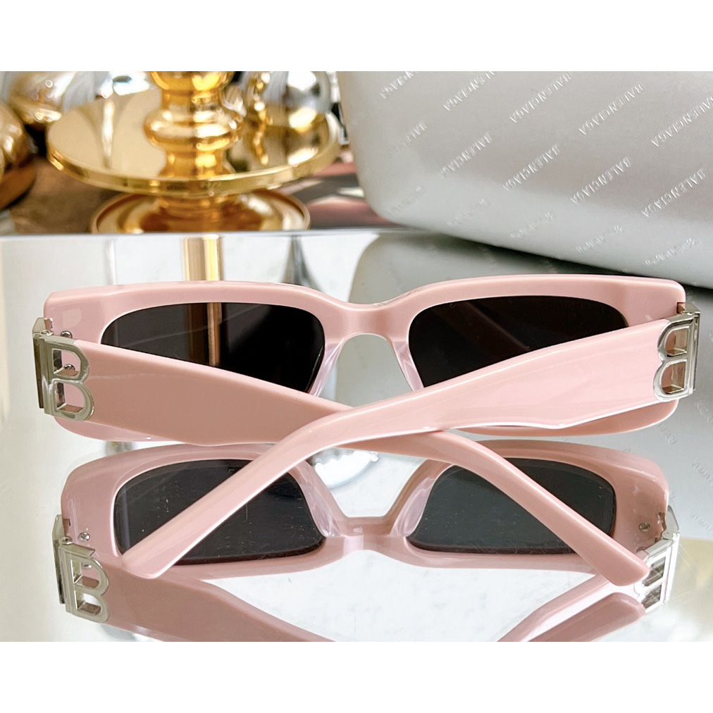 Balenciaga Dynasty Rectangle Sunglasses In Pink    bb0096 - EUR FASHION