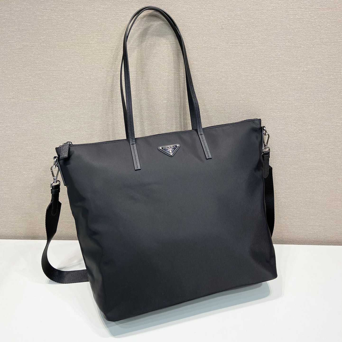 Prada Re-Nylon And Saffiano Leather Tote Bag - EUR FASHION