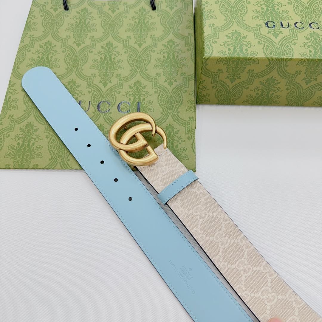 Gucci GG Marmont Reversible Wide Belt - EUR FASHION