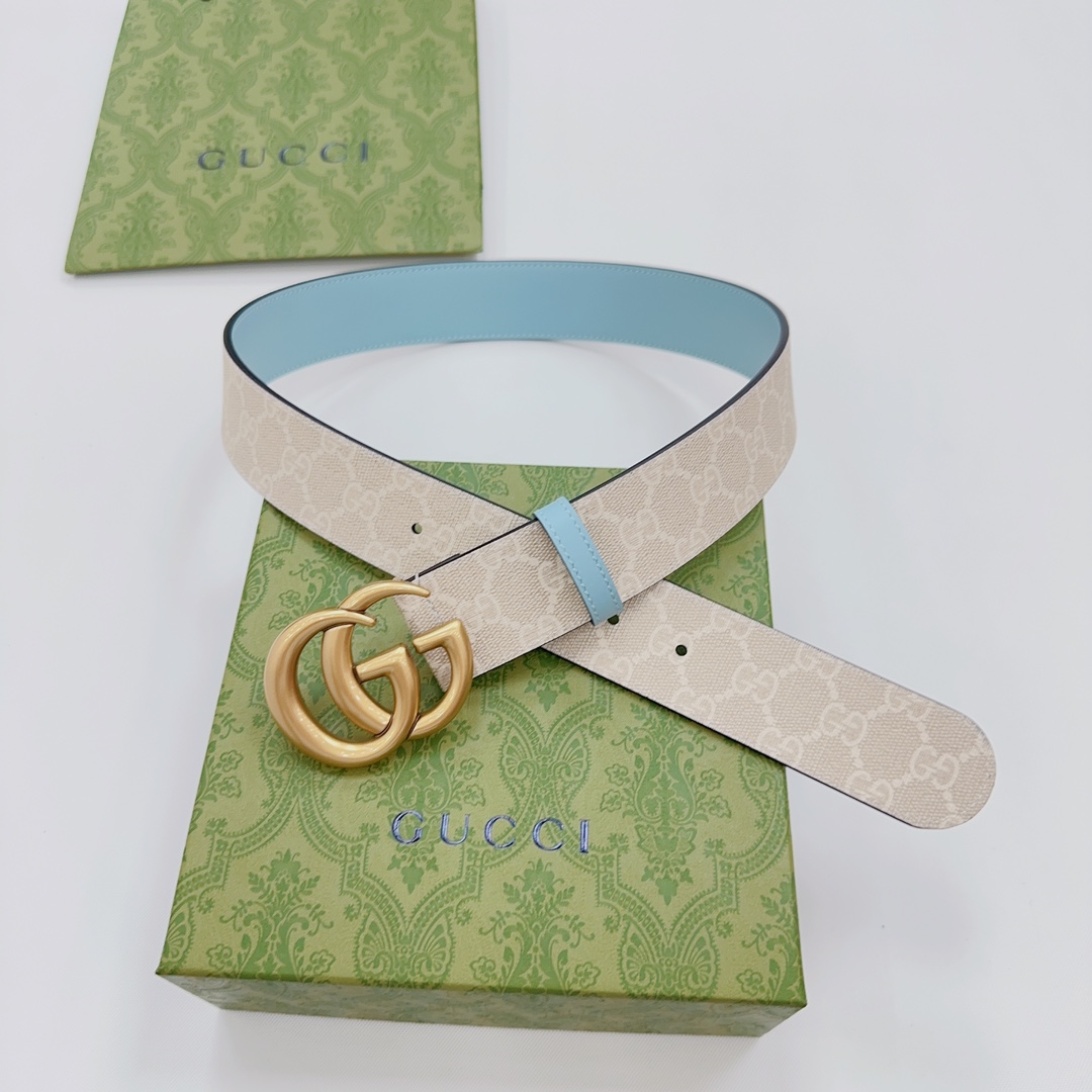 Gucci GG Marmont Reversible Wide Belt - EUR FASHION