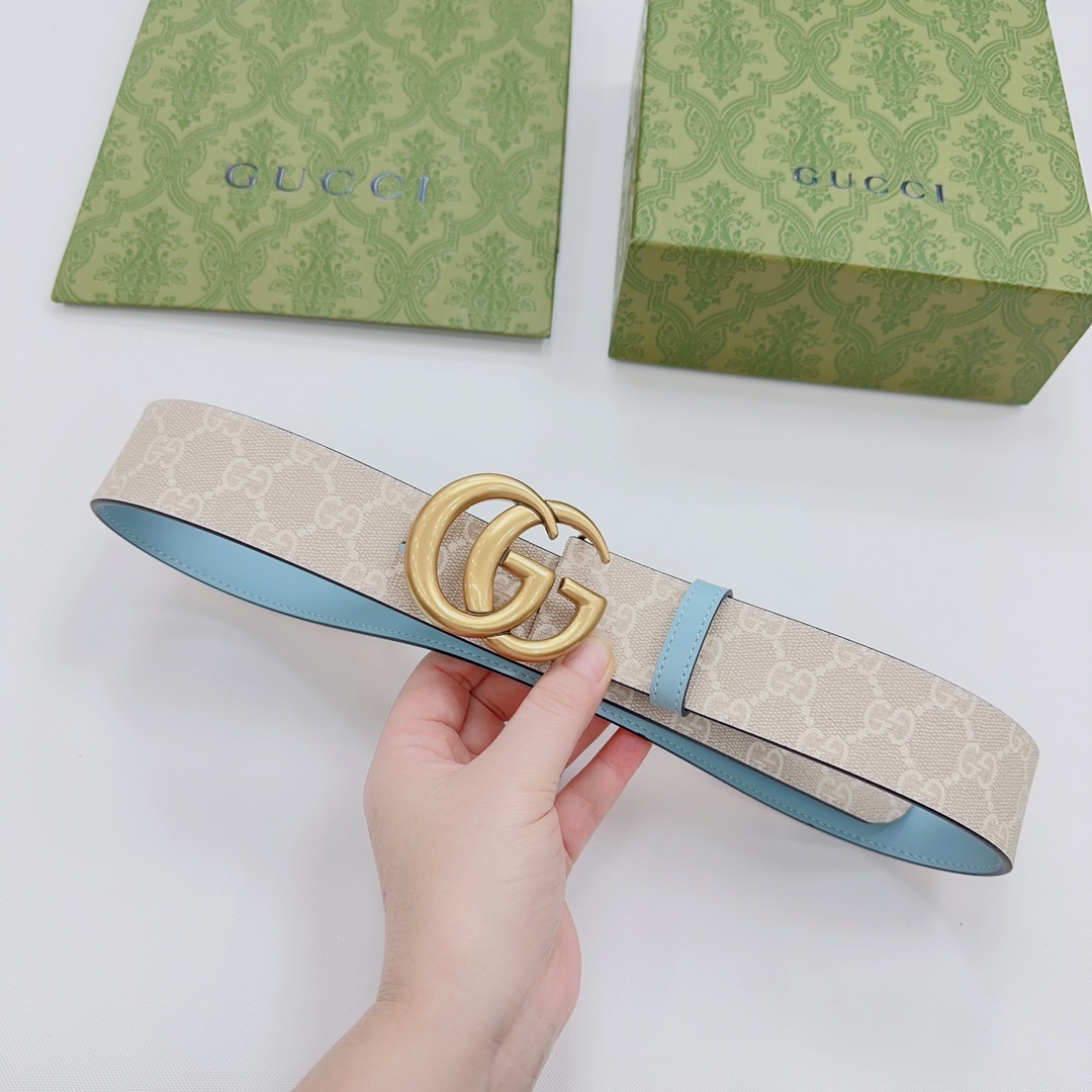 Gucci GG Marmont Reversible Wide Belt - EUR FASHION