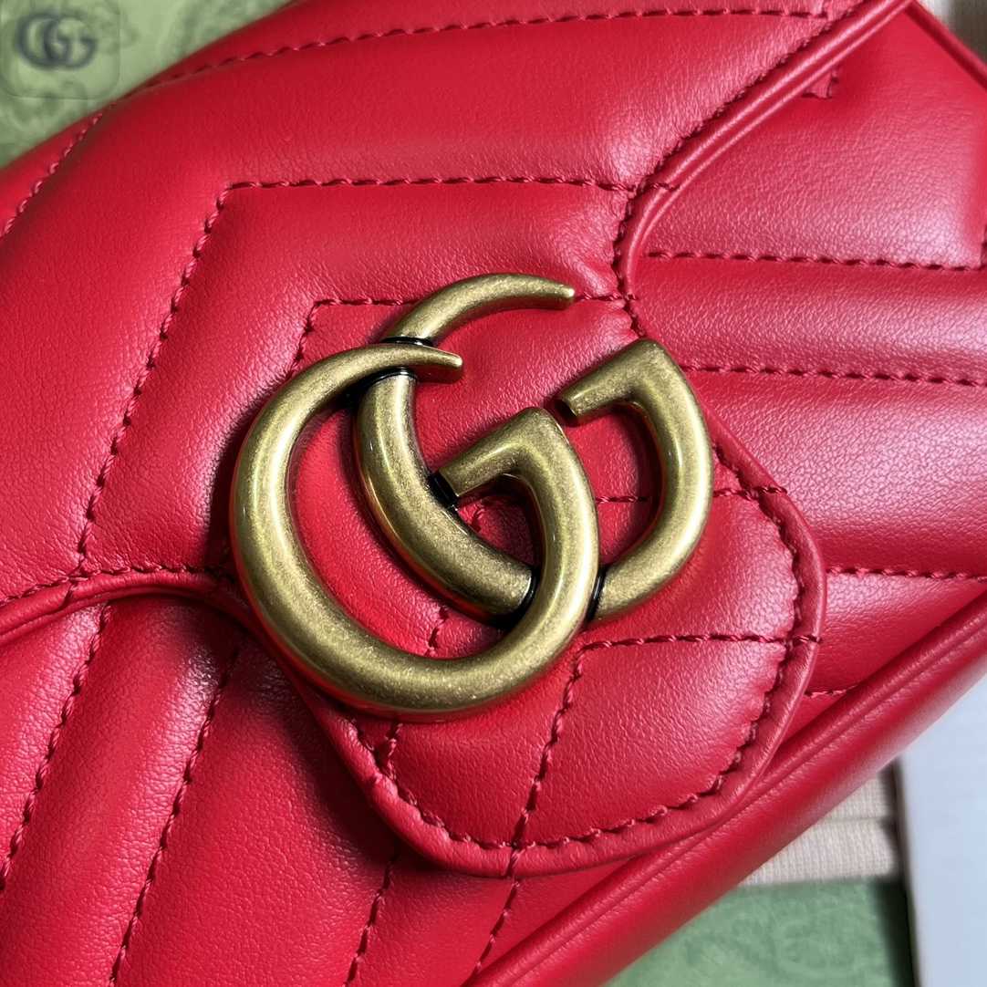 Gucci GG Marmont Matelassé Super Mini Bag (16.5-10-4.5cm) - EUR FASHION