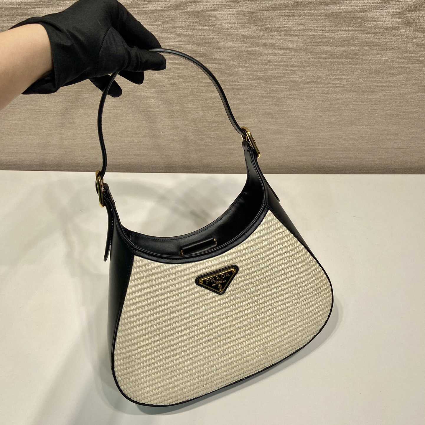 Prada Fabric And Leather Shoulder Bag - EUR FASHION