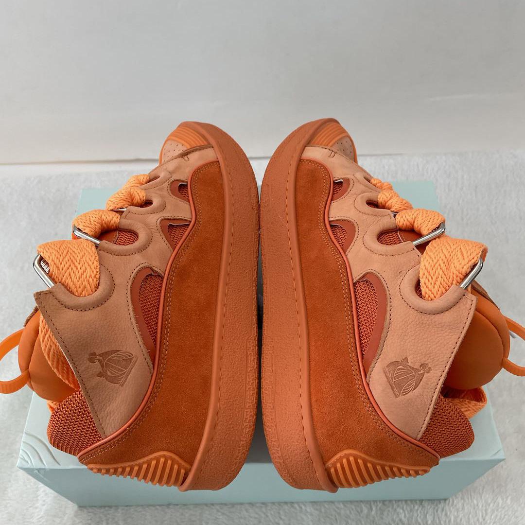 Lanvin Leather Curb Sneakers - EUR FASHION