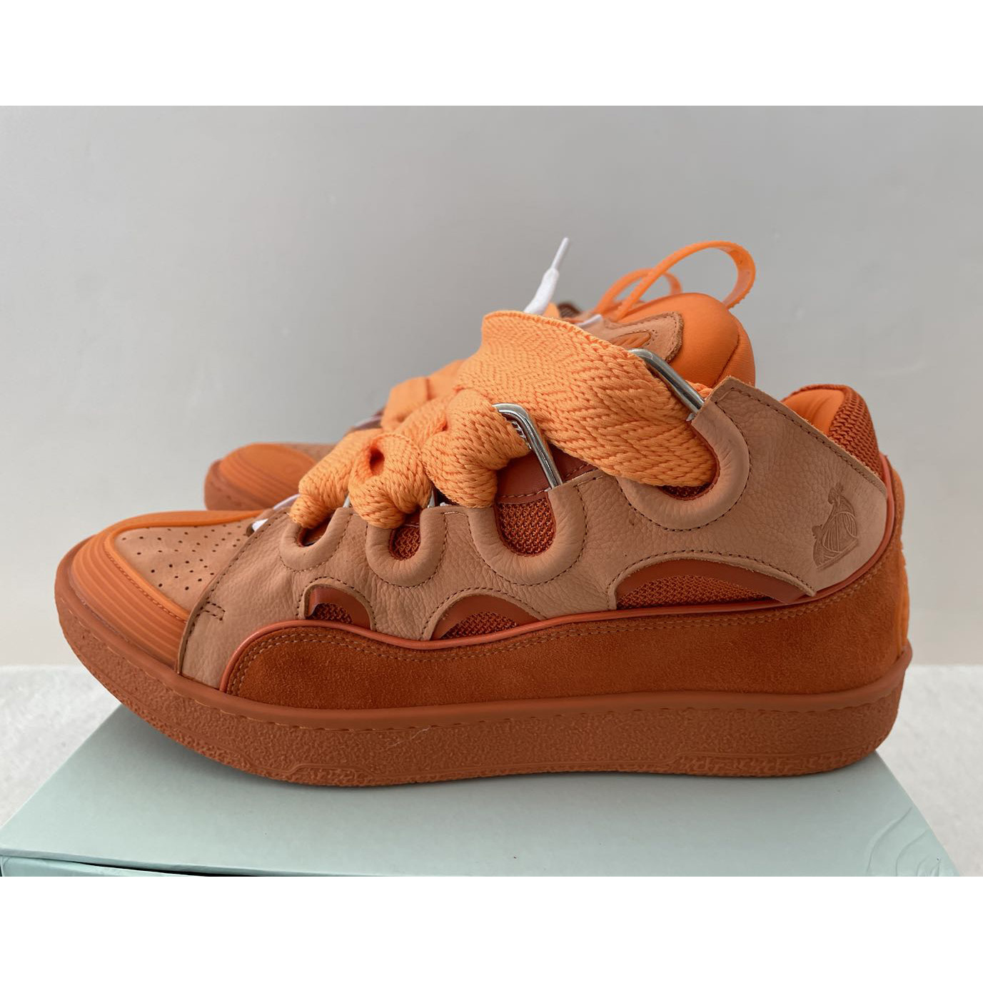 Lanvin Leather Curb Sneakers - EUR FASHION