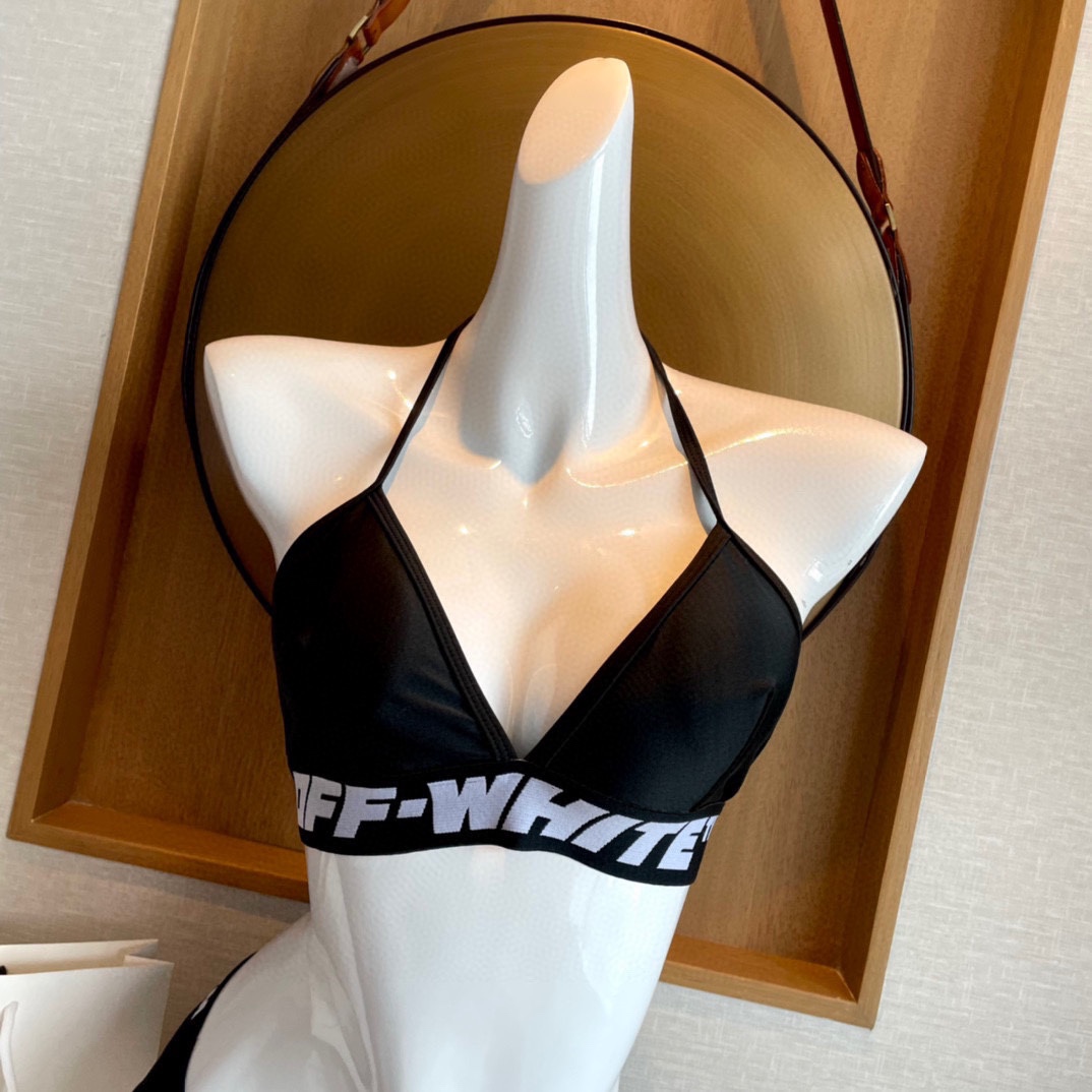 Off-White c/o Virgil Abloh Women's Black Two-piece Swimsuit - EUR FASHION