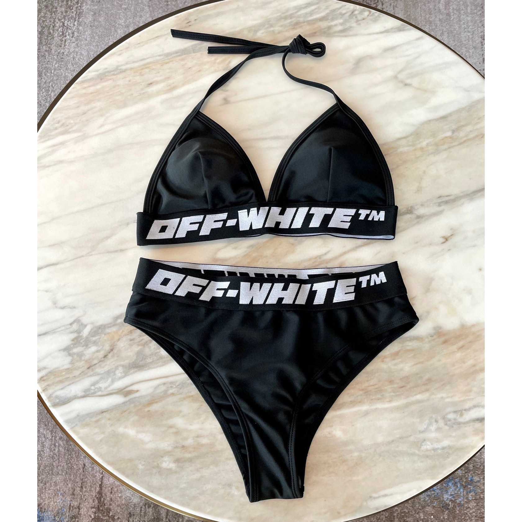 Off-White c/o Virgil Abloh Women's Black Two-piece Swimsuit - EUR FASHION