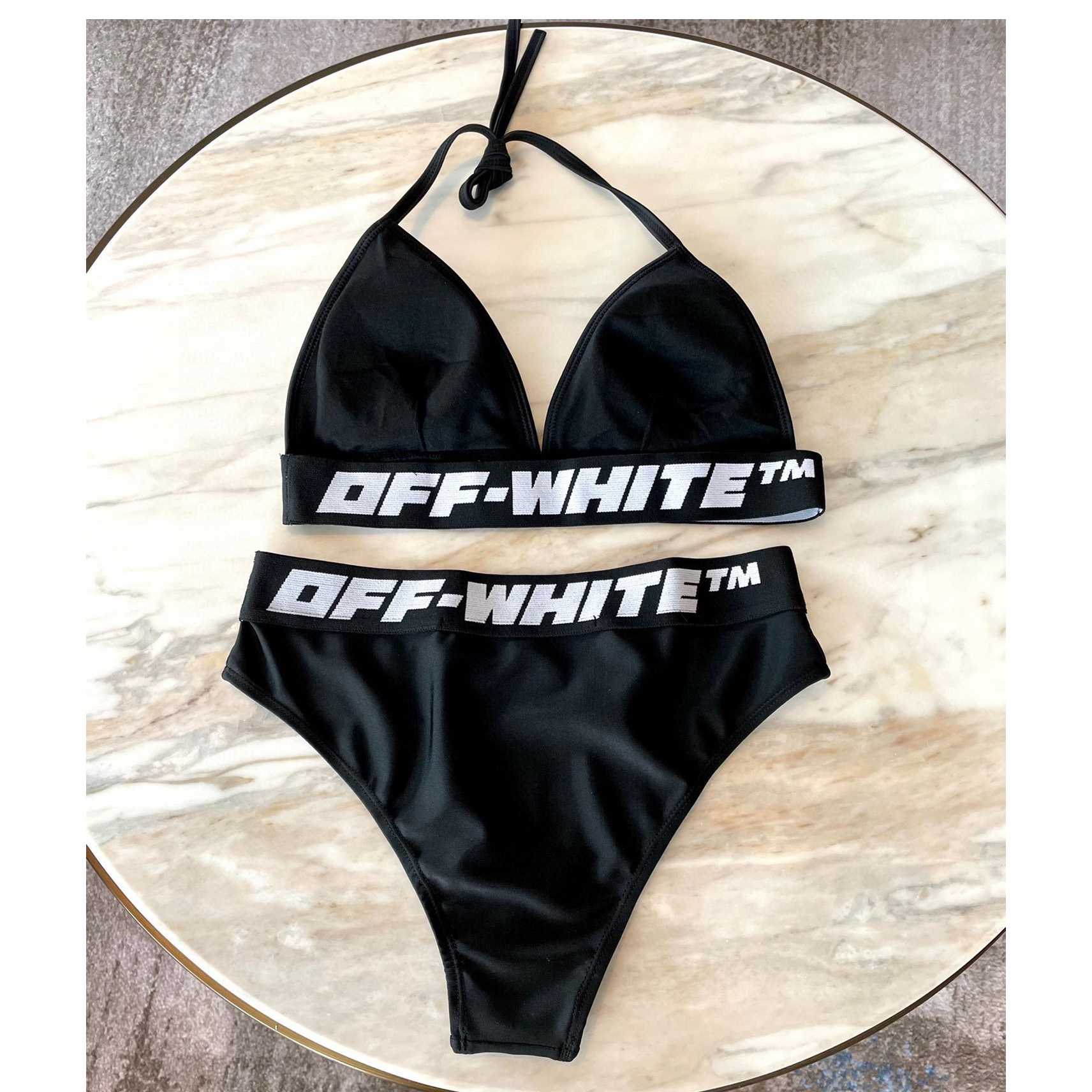 Off-White c/o Virgil Abloh Women's Black Two-piece Swimsuit - EUR FASHION