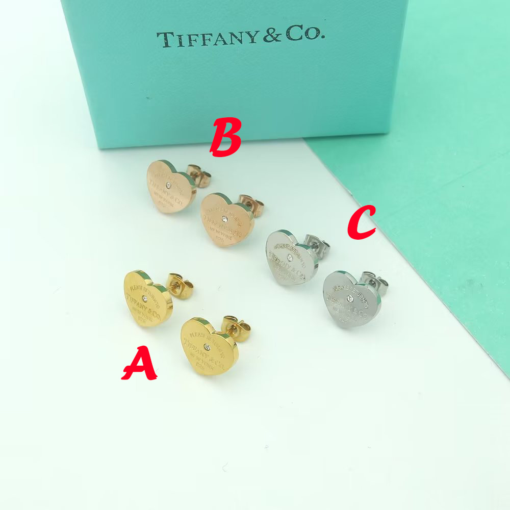 Tiffany&CO Heart Tag Earrings - EUR FASHION