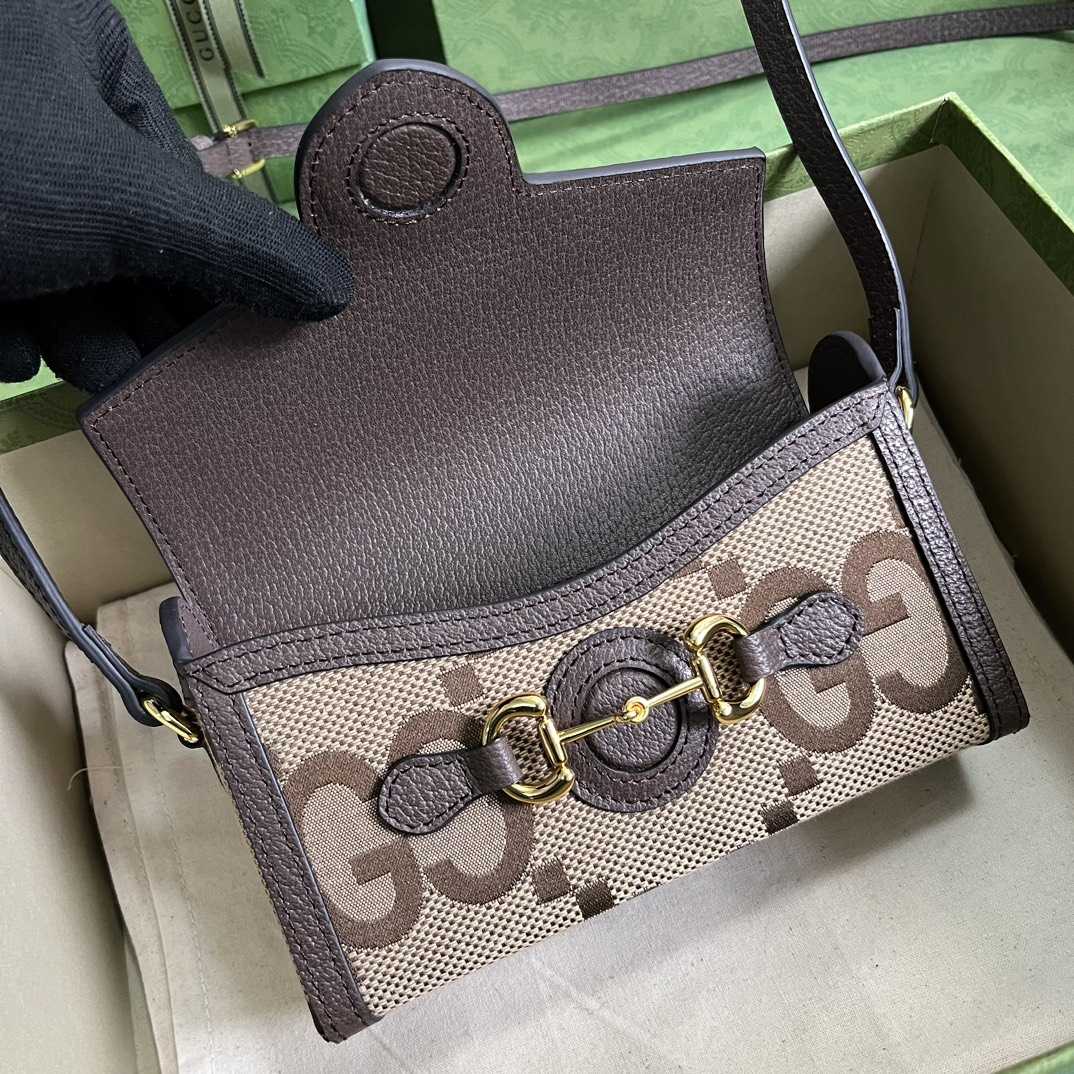 Gucci Horsebit 1955 Jumbo GG Mini Bag(18-12-5cm) - EUR FASHION