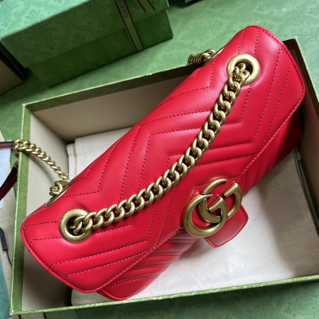 Gucci GG Marmont Small Shoulder Bag(26*15*7cm)   - EUR FASHION