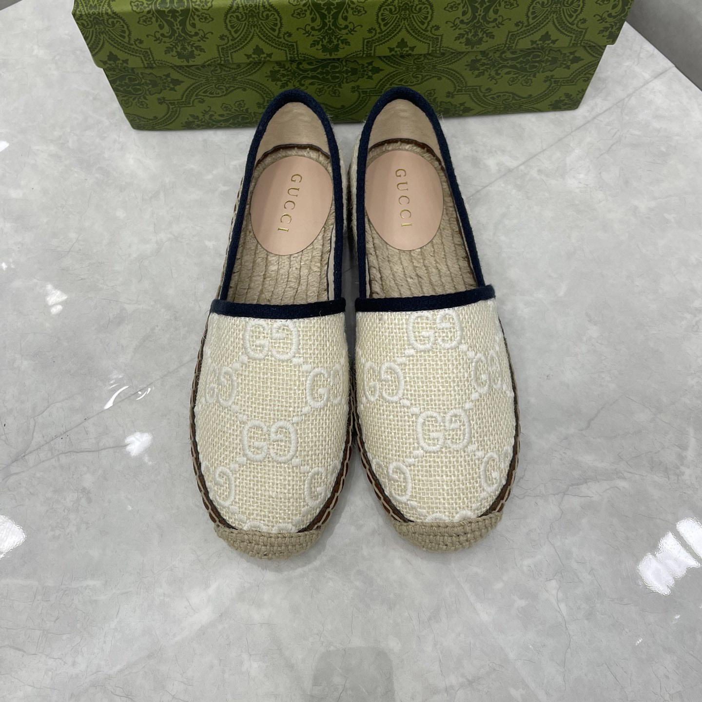 Gucci GG Embroidered Canvas Espadrilles - EUR FASHION