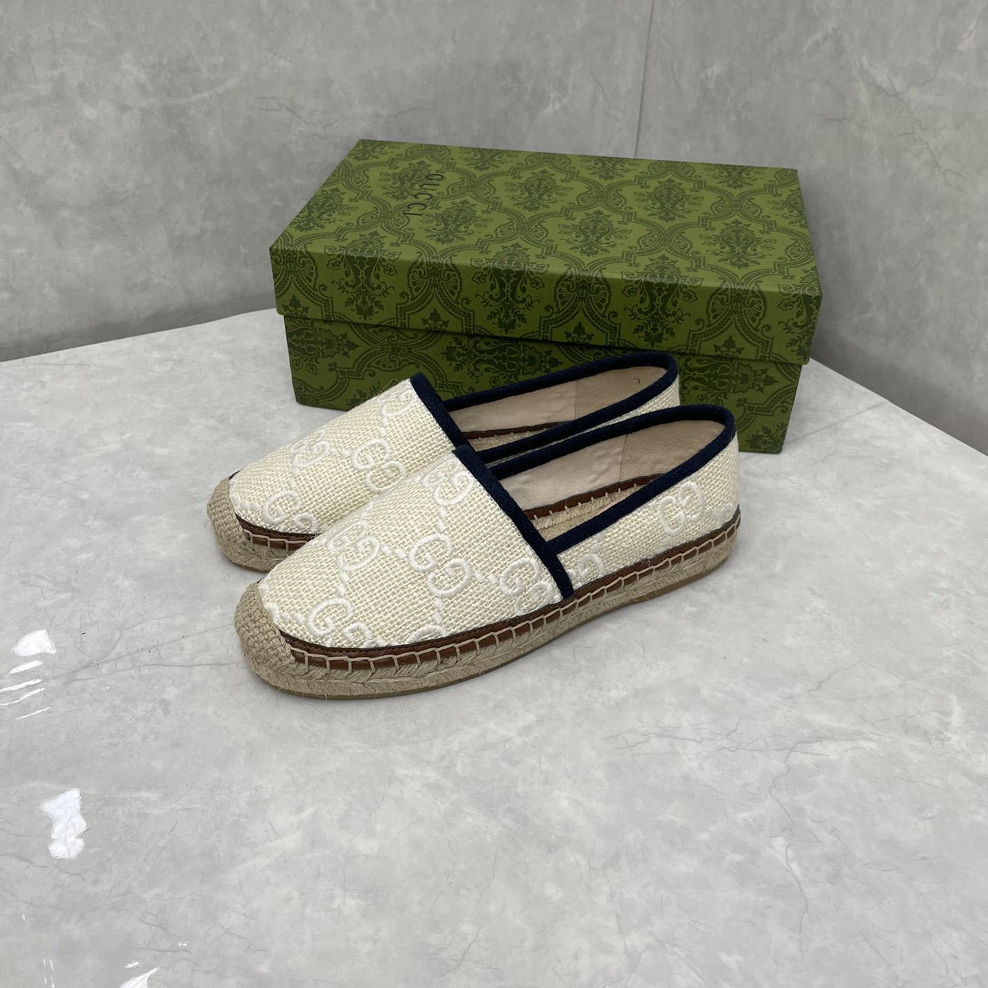 Gucci GG Embroidered Canvas Espadrilles - EUR FASHION