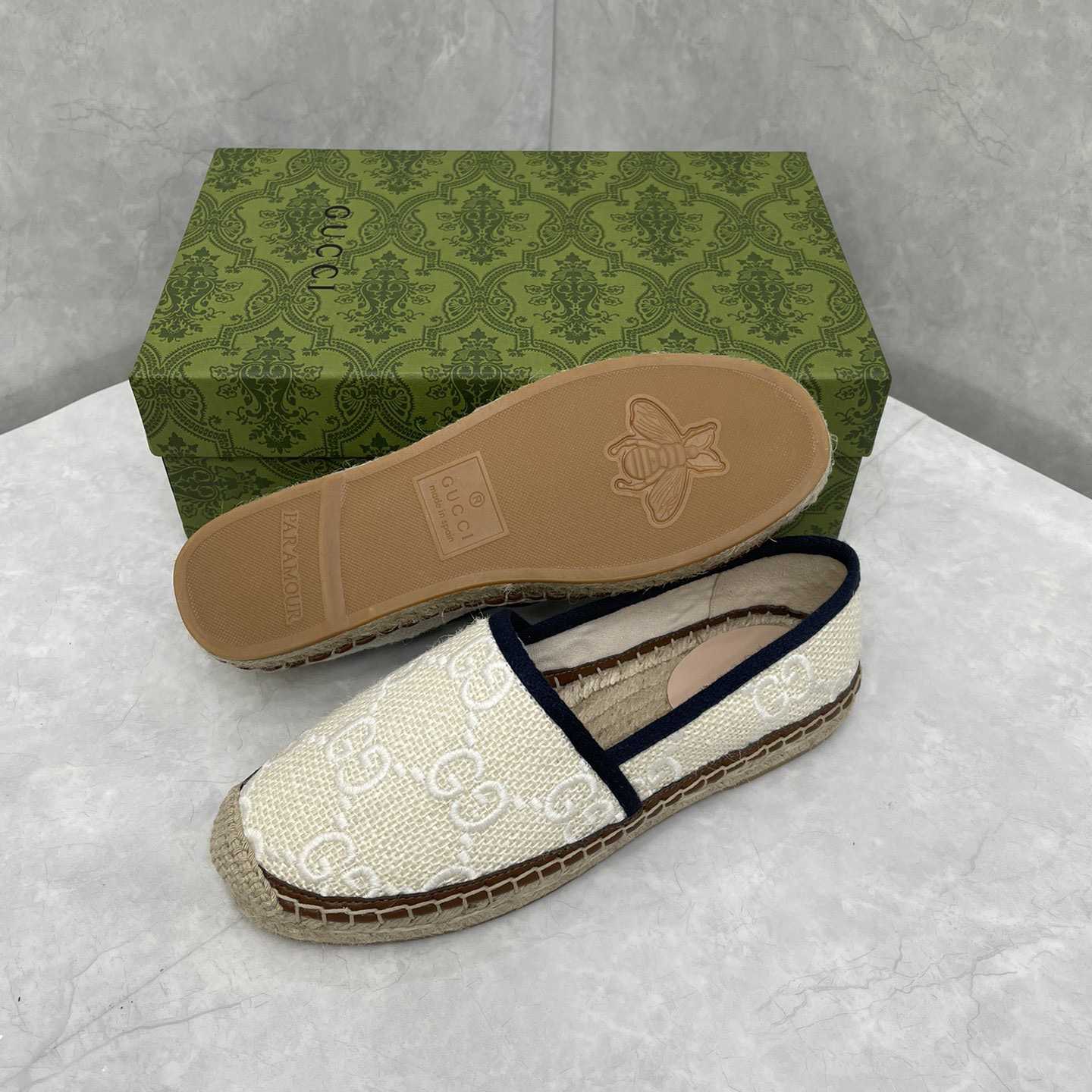 Gucci GG Embroidered Canvas Espadrilles - EUR FASHION