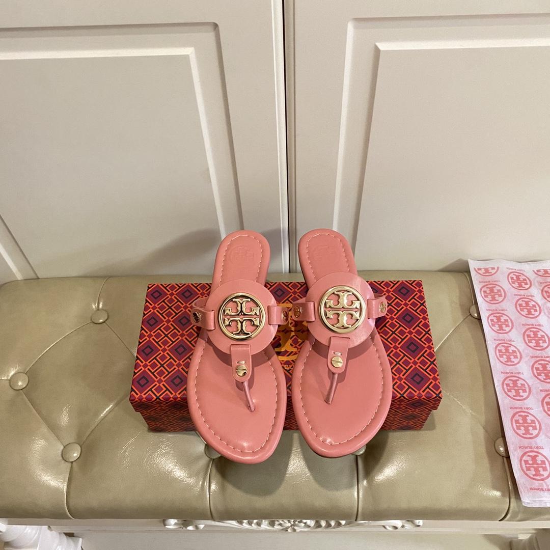 Tory Burch Leather Thong Sandals  - EUR FASHION