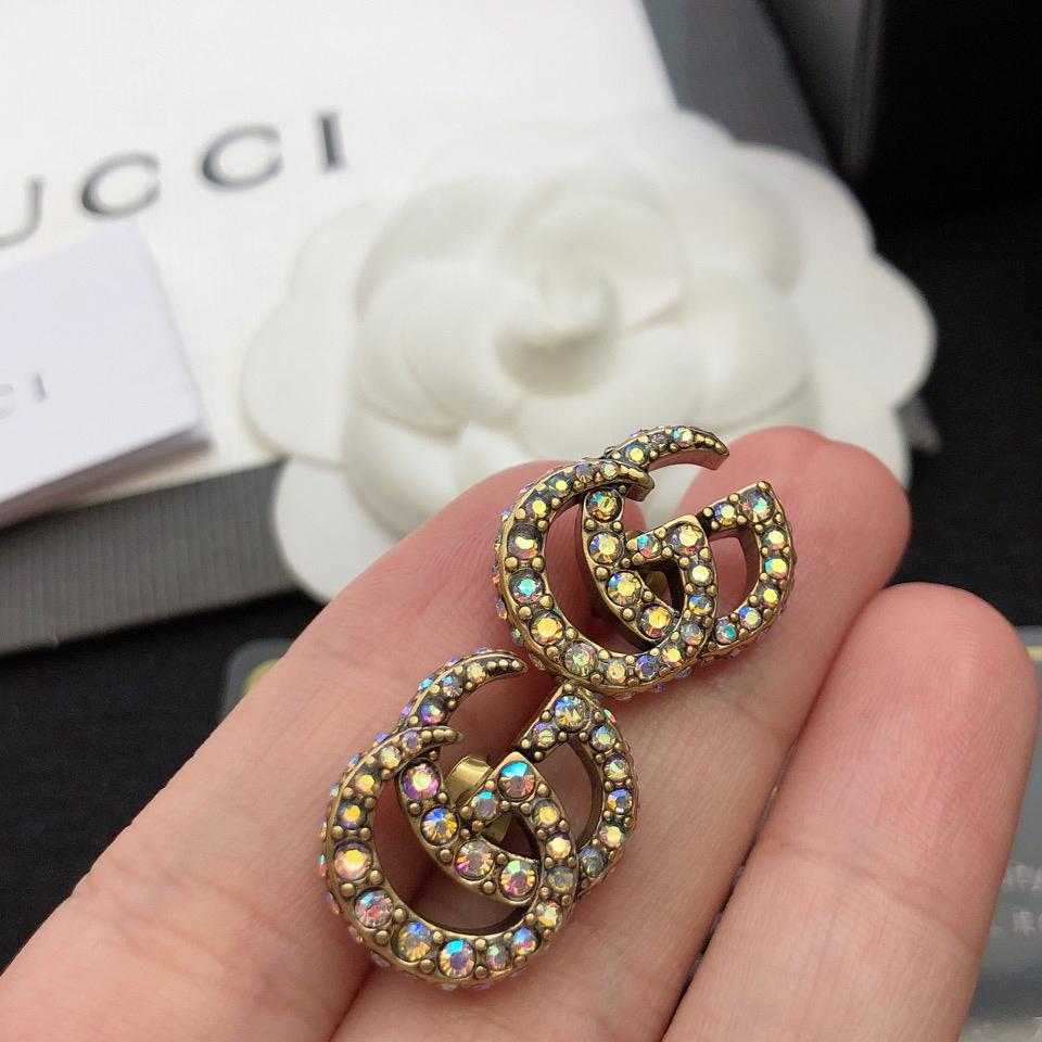 Gucci Crystal Double G Earrings - EUR FASHION