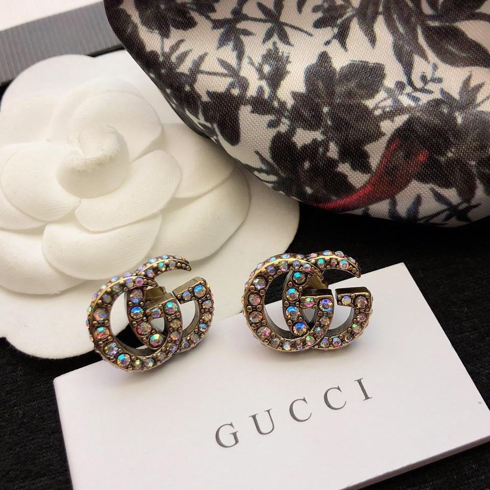 Gucci Crystal Double G Earrings - EUR FASHION