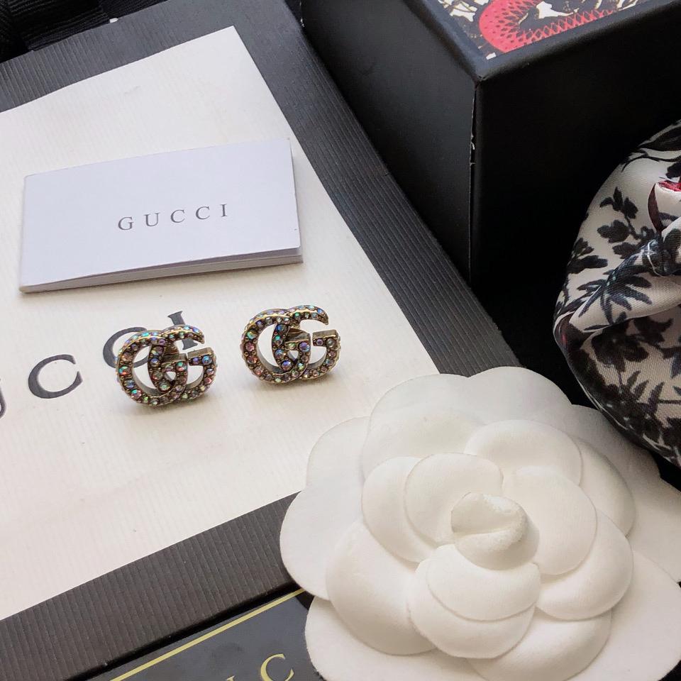 Gucci Crystal Double G Earrings - EUR FASHION